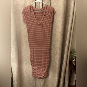 Prana Burgundy Striped Top